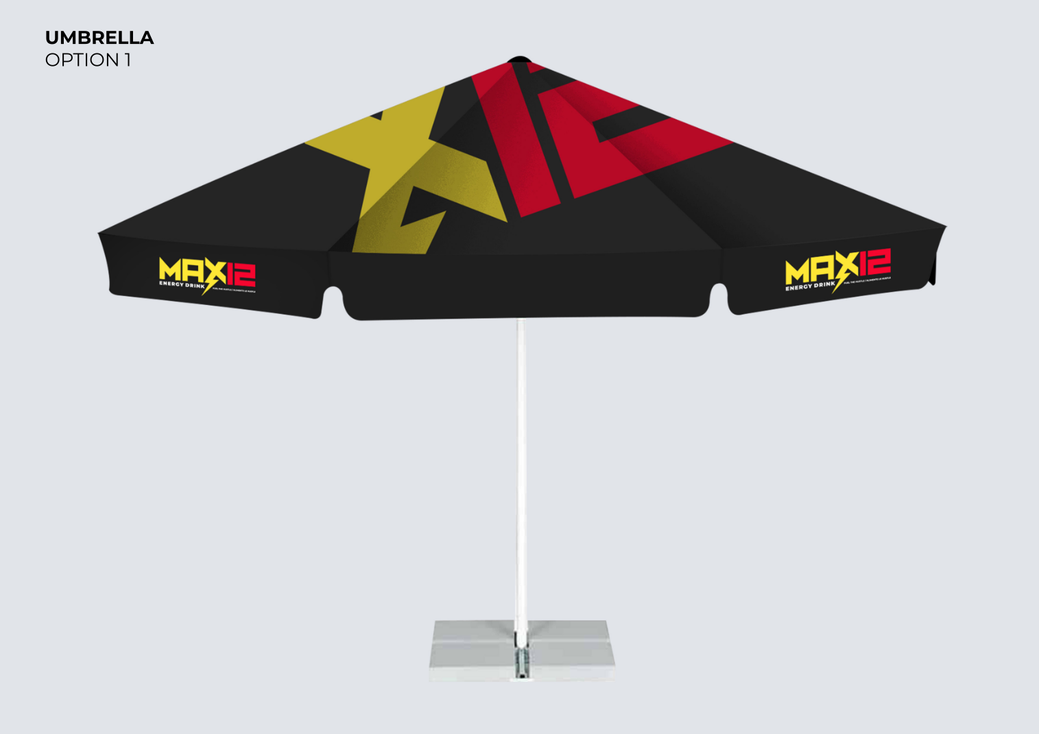 MAX 12 branded umbrella