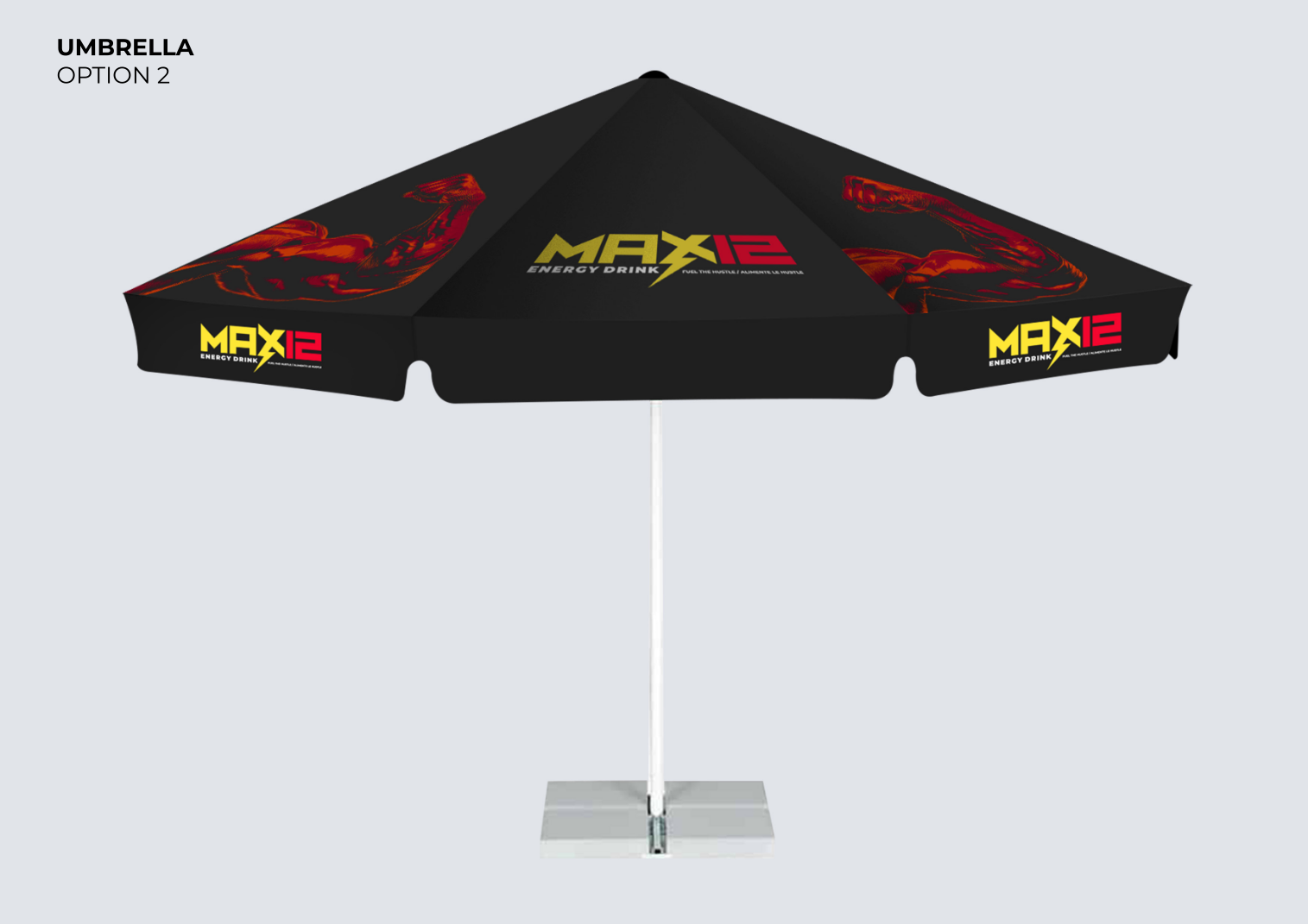 MAX 12 branded umbrella